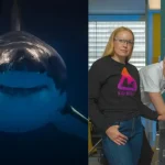 Derive de surf contre attaque de requin