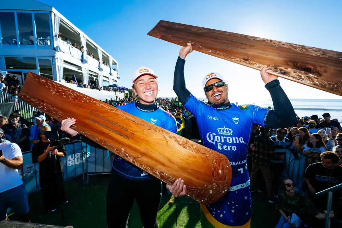 WSL 2026 : Carissa Moore et Italo Ferreira s’imposent à Raglan pour une finale historique
