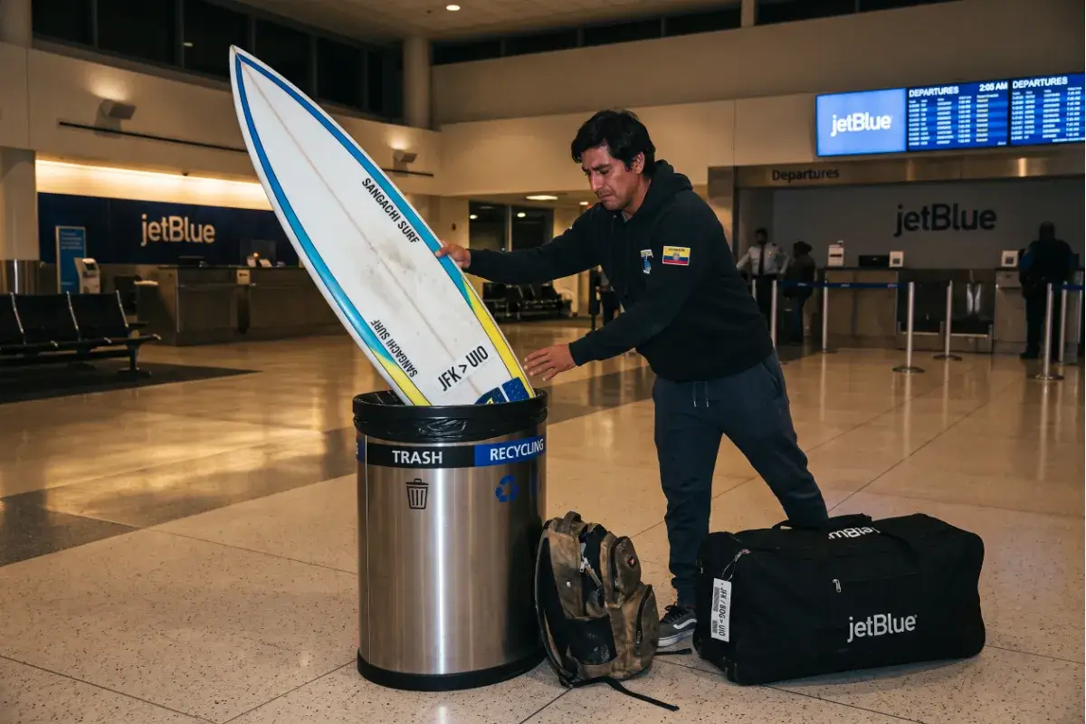 Le cauchemar des surfeurs : quand les règles des compagnies aériennes vous obligent au pire